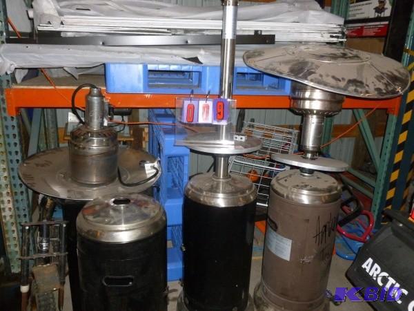 3 patio heaters in used various con...