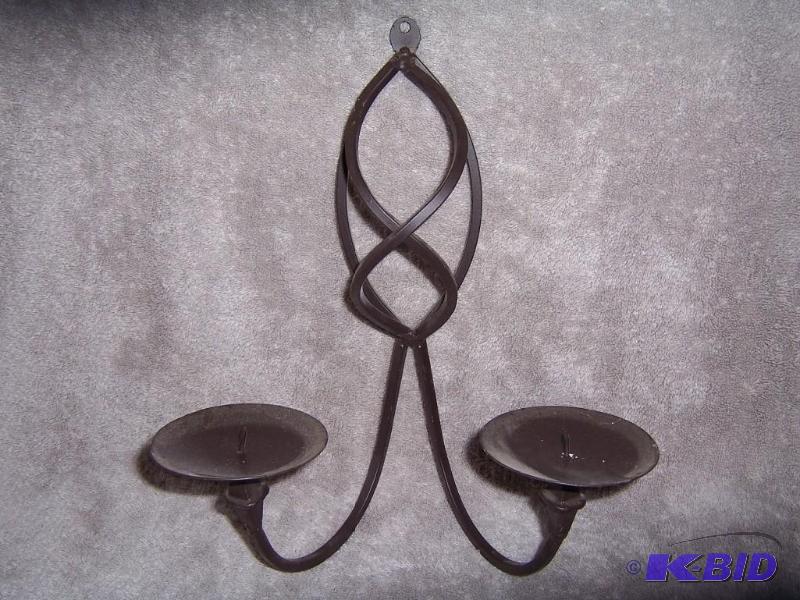 black candle holder wall decoration