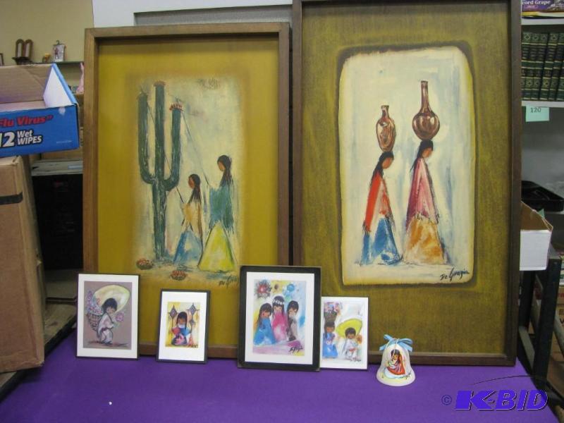 Collection of DeGrazia art bell tw...