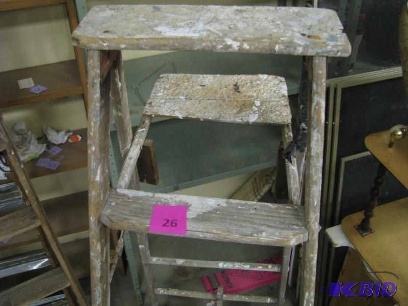 vintage wooden ladder well used wou...