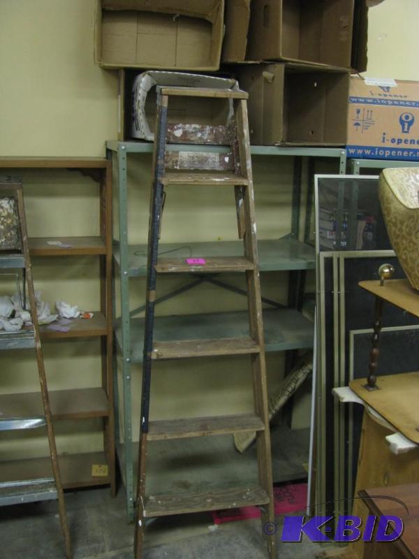 vintage wooden ladder well used wou...