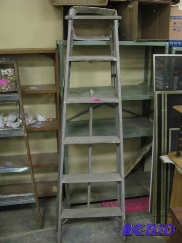vintage wooden ladder well used wou...