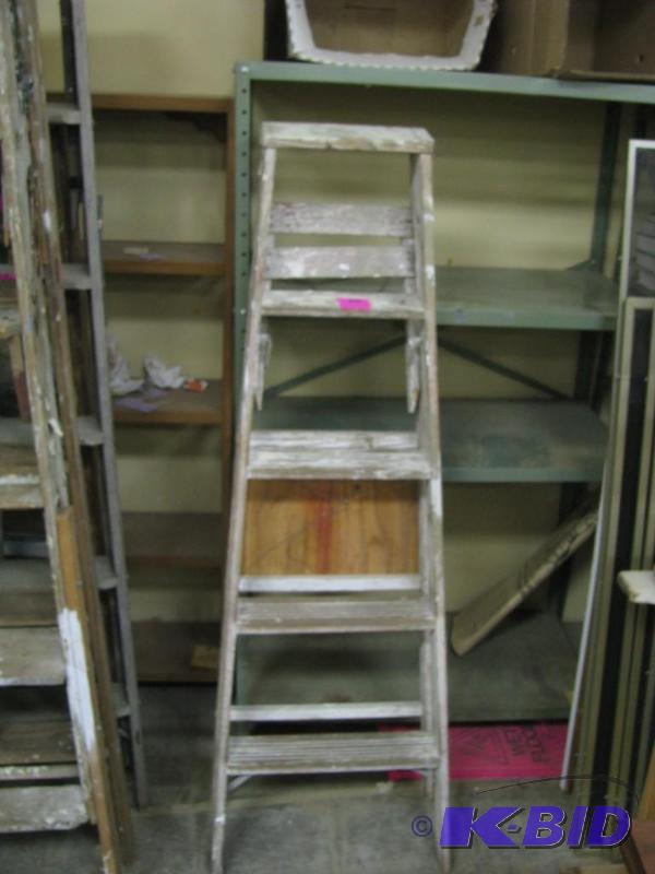 vintage wooden ladder well used wou...