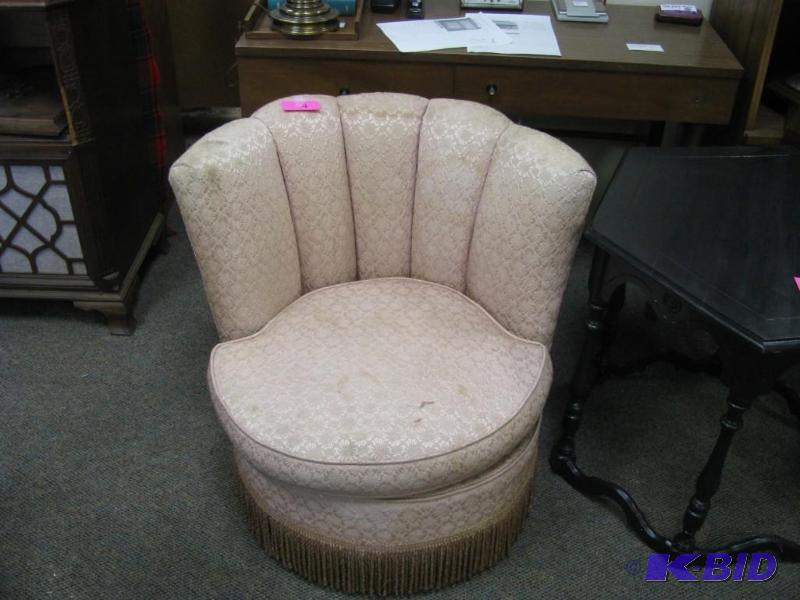 vintage round chair with cool fring...