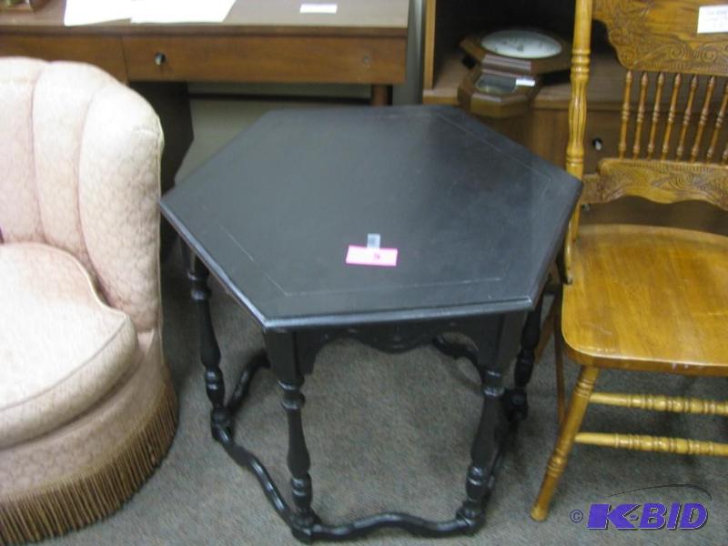 vintage six side parlor table paint...