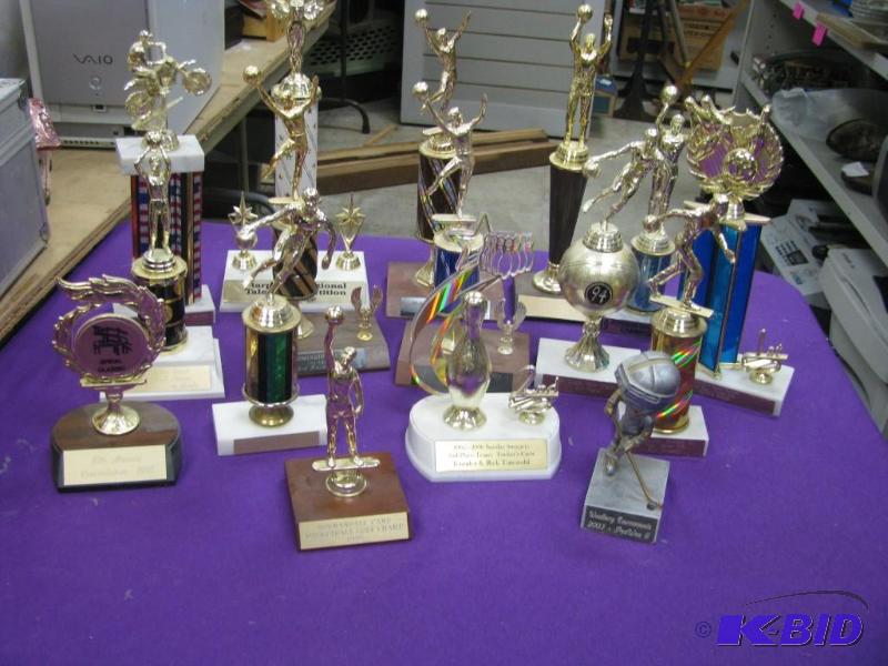 large collection of 16 misc trophie...