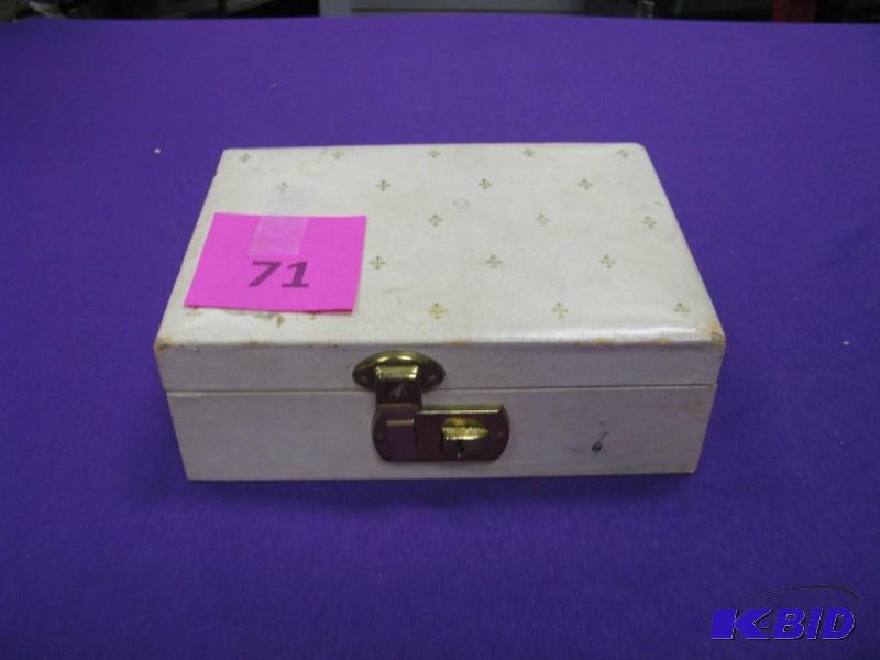 vintage jewelry box with contents s...