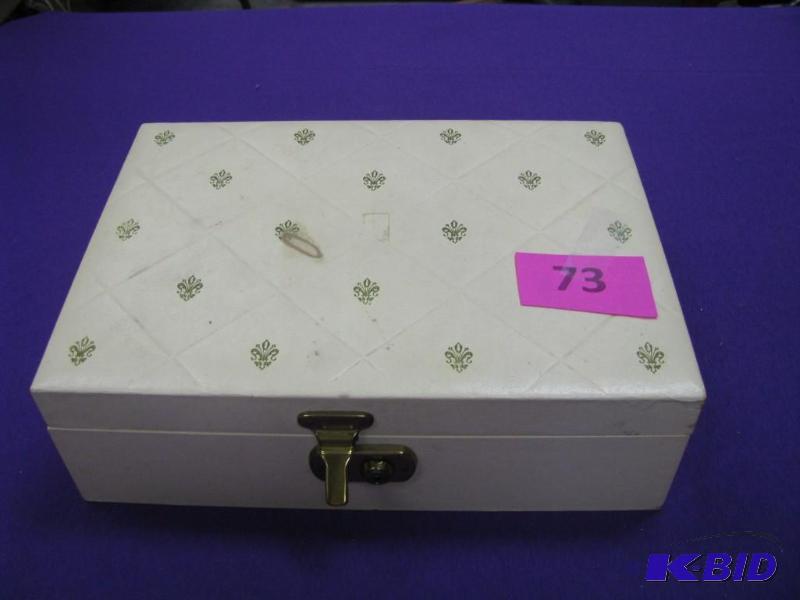 vintage jewelry box with contents s...