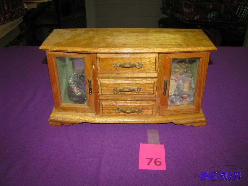 vintage jewelry box with contents s...