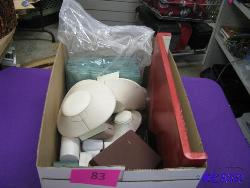large lot of jewelry displays, boxe...