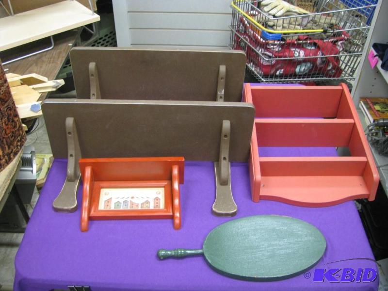 wooden painted items...