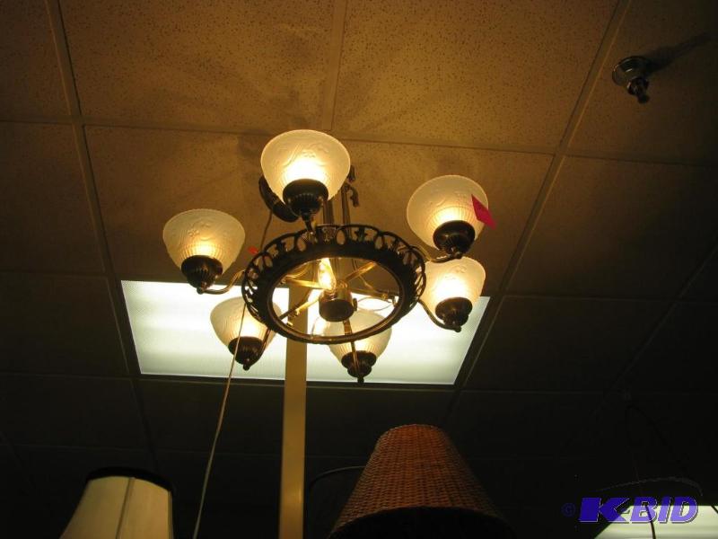nice hanging light is hardwired con...