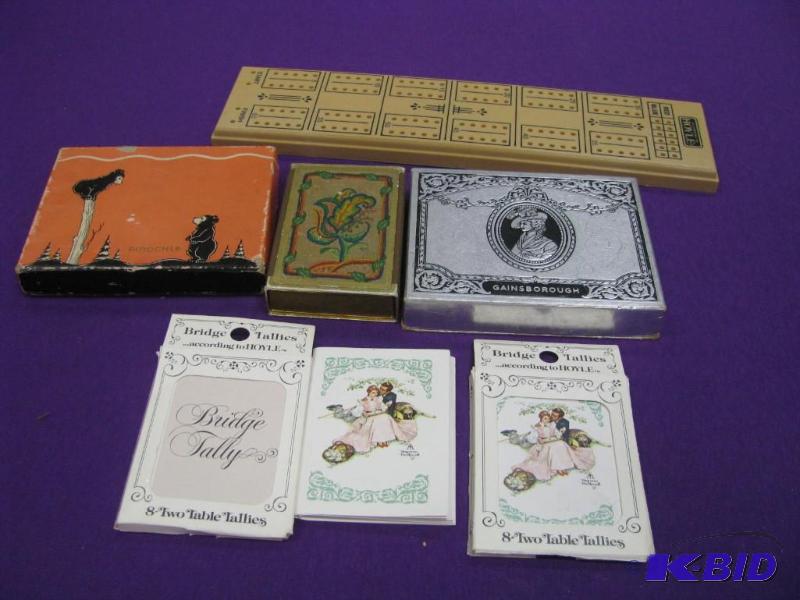 cool vintage playing card set, crib...