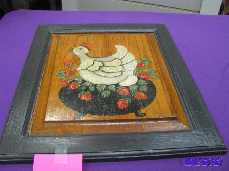 nice folk art painted and sealed on...