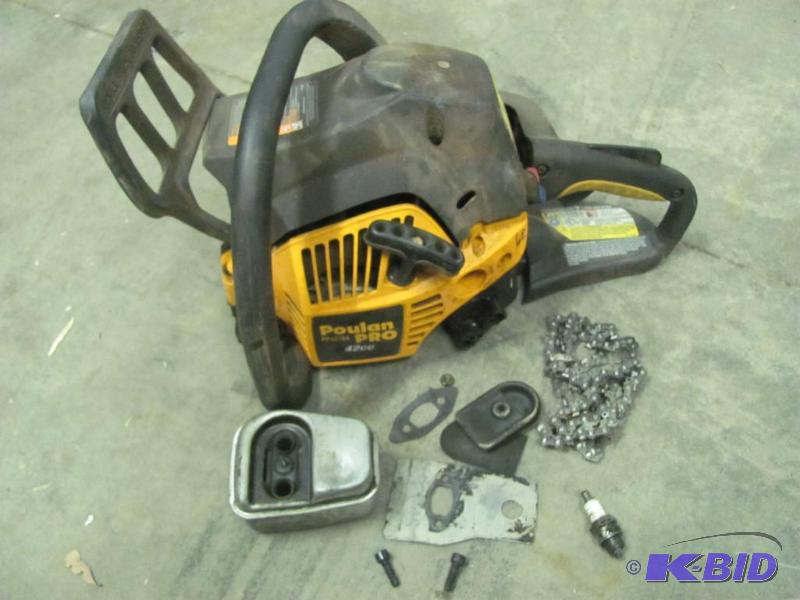 lot 113 image: For Parts or Repair POULAN PRO 18&...