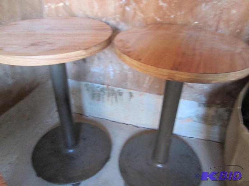 lot 134 image: Pair of tables with very sturdy met...
