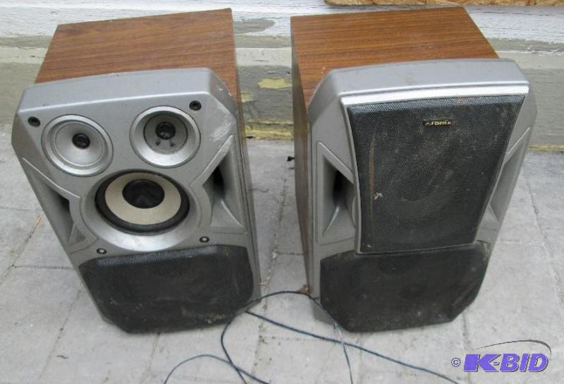lot 141 image: Pair of Fisher speakers, rattles li...