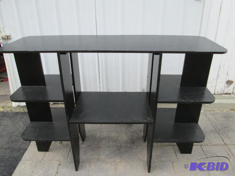 lot 142 image: balck muti-shelf 42" wide 30&q...
