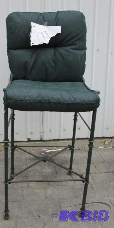 lot 147 image: Nice tall green metal frame bar hei...