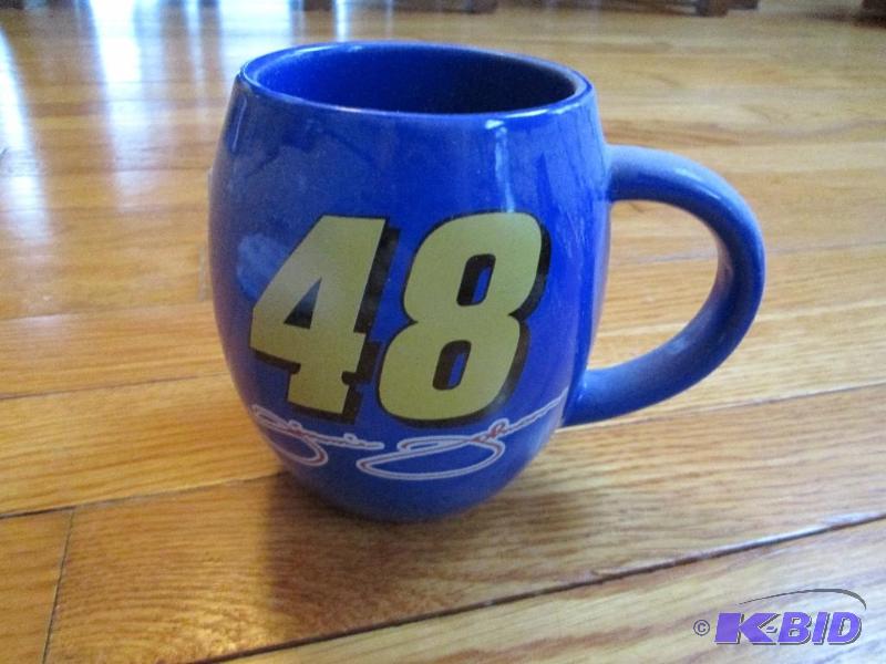 lot 161 image: NASCAR drink mug 48 Jimmie Johnson...