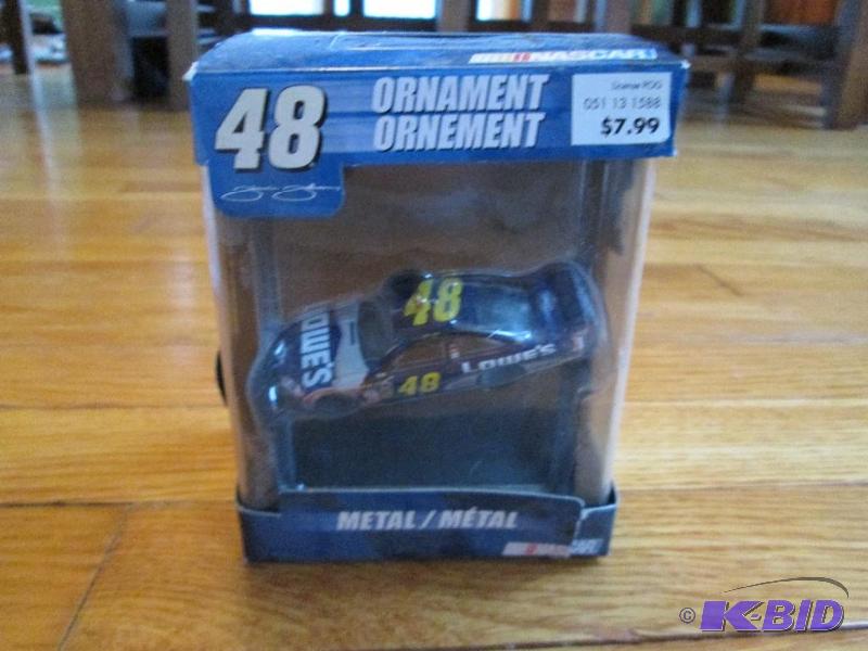 lot 162 image: NASCAR 48 Jimmie Johnson metal orna...