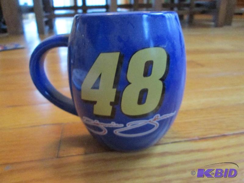 lot 163 image: NASCAR drink mug 48 Jimmie Johnson...