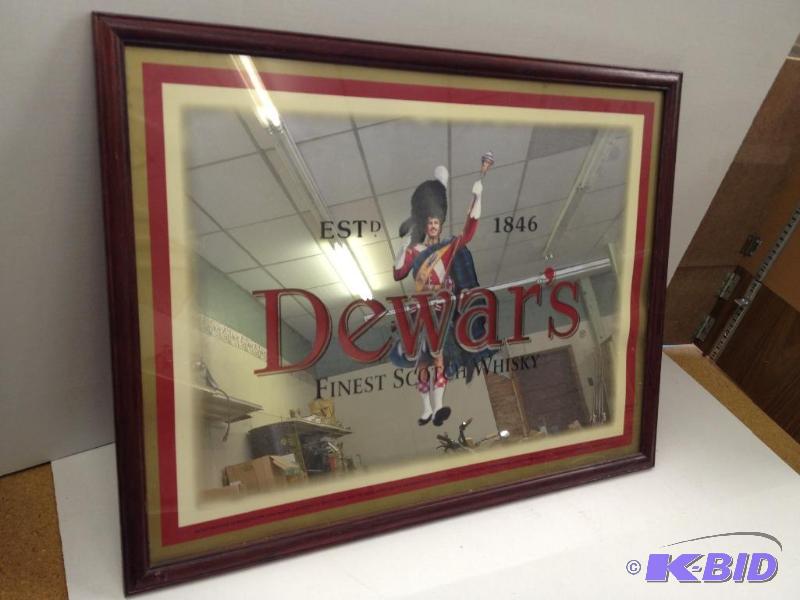 lot 7 image: Dewars Finest Scotch Whiskey Mirror
