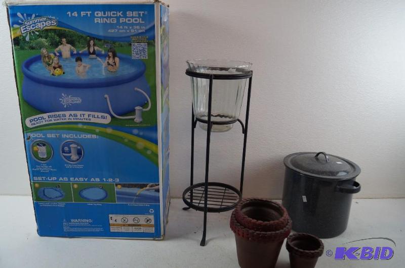 pool, pots and kettles
