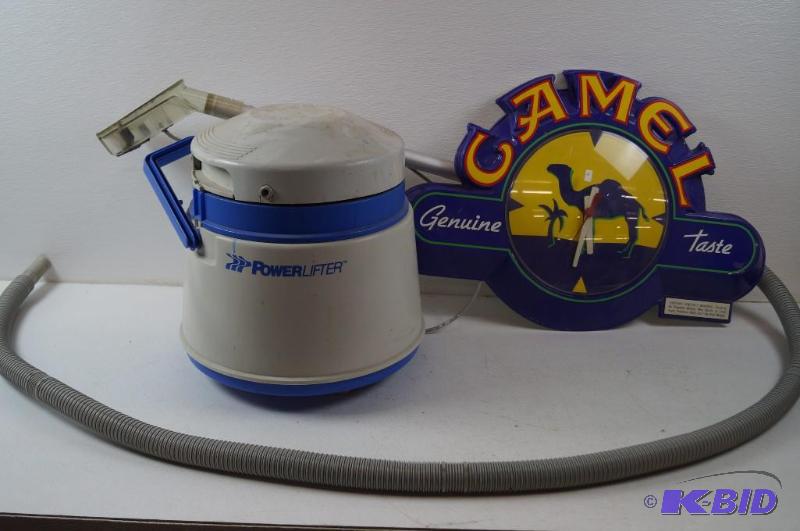 a Bissell cleaner & Camel light