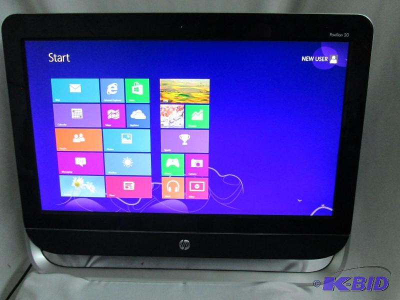lot 1 image: HP Pavilion AIO 4GB Desktop w 20 HD Display