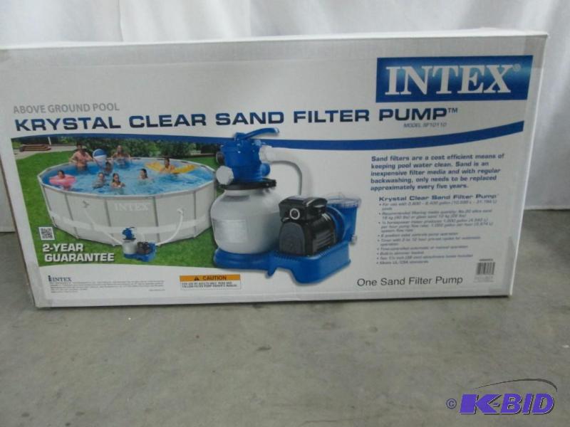 lot 3 image: Intex 1200 GPH Krystal Clear Sand Filter Pump