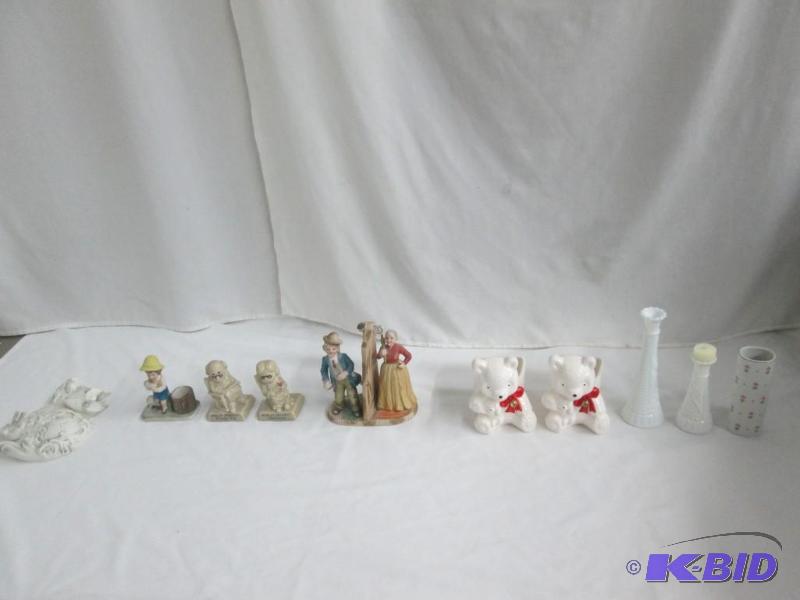 lot 49 image: Candle holders and Sculptures