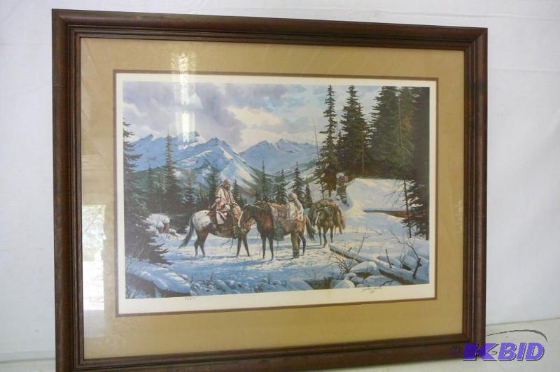 lot 14 image: Print and frame By Gary Metz #9337...