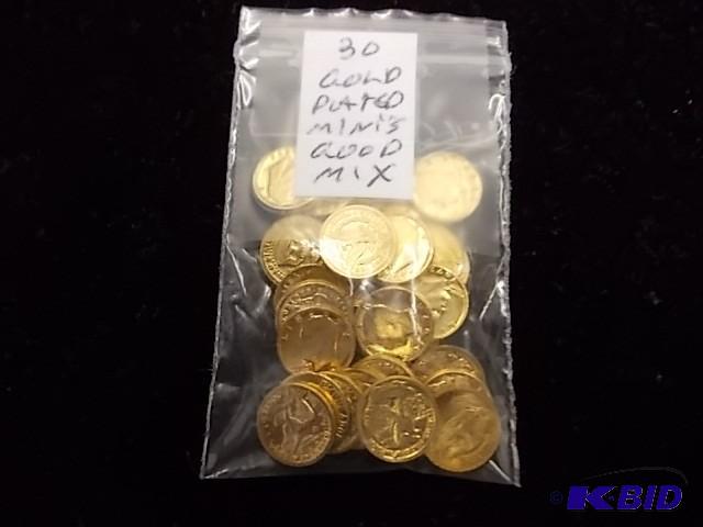 Bag Of 30 Mini Gold Plated Comemmor...
