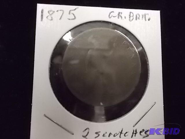 1875 Large Cent Penny From Great Br...