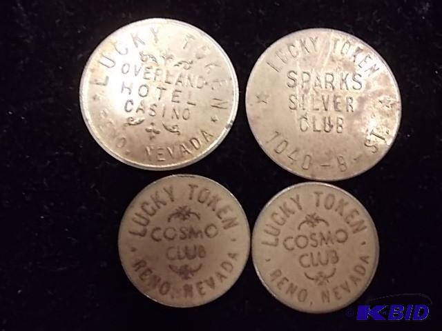 4 Lucky Tokens From Nevada Hotels...