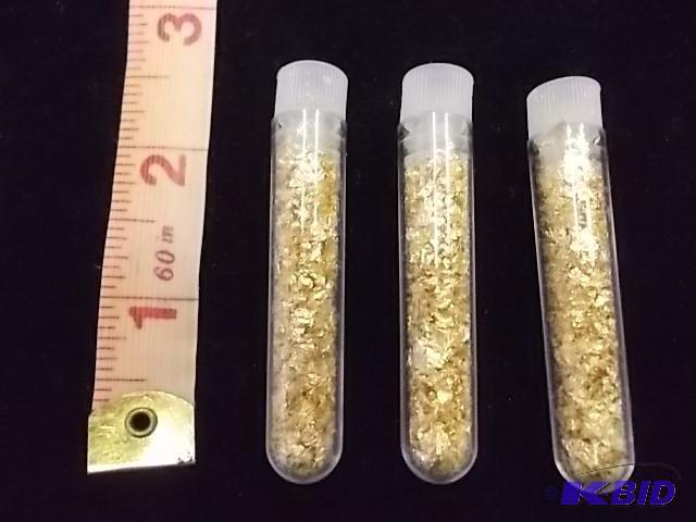 3 Vials Real Gold Flake...
