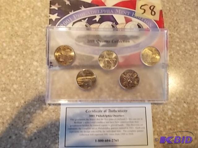 2001 State Quarter Set Philadelphia...
