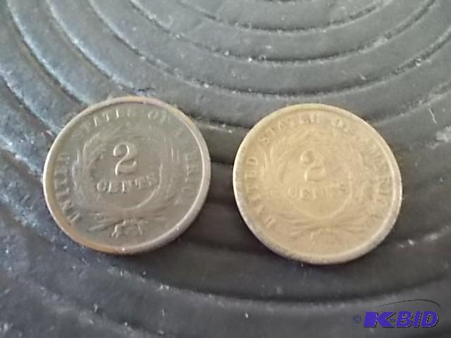 2-1864 2 Cent Pieces...