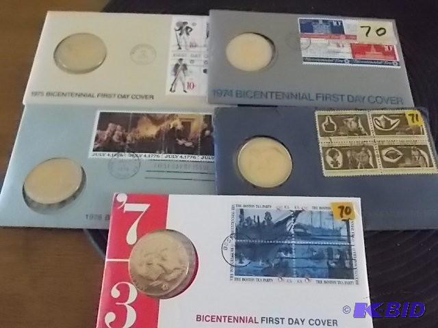 5-Bi Centennial 1st Day Covers In O...
