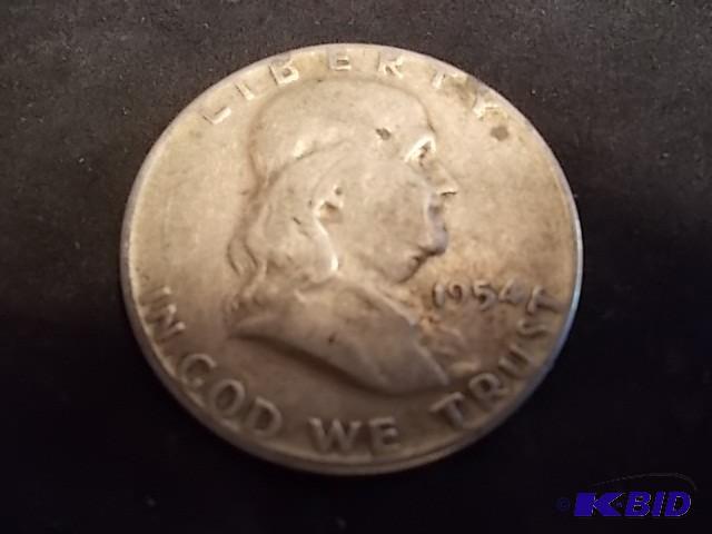 1954 Circulated Franklin Half Dolla...