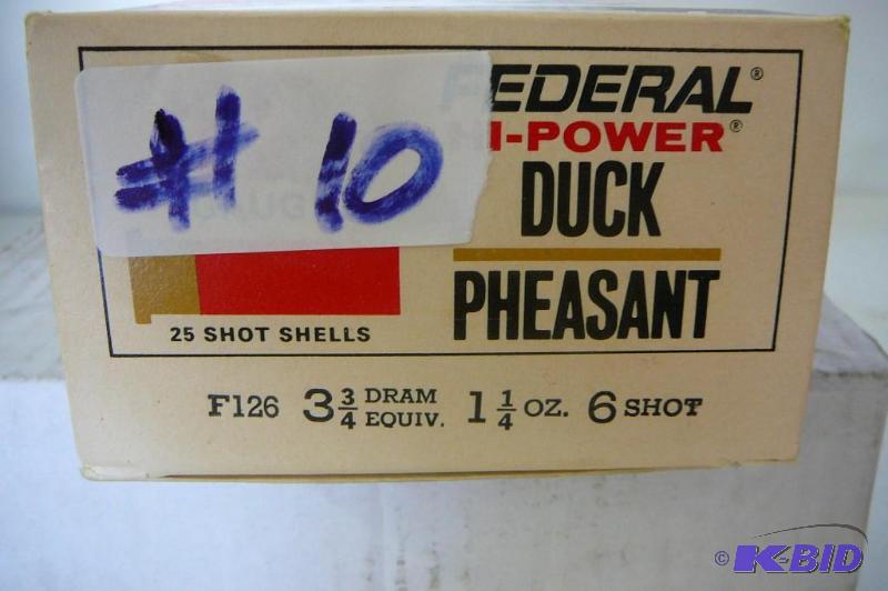 lot 10 image: Federal Duck & Pheasant 2-34 1...