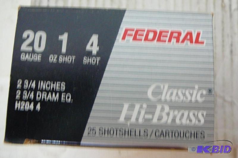 lot 40 image: Federal Classic Hi-Brass 20GA 2-34...