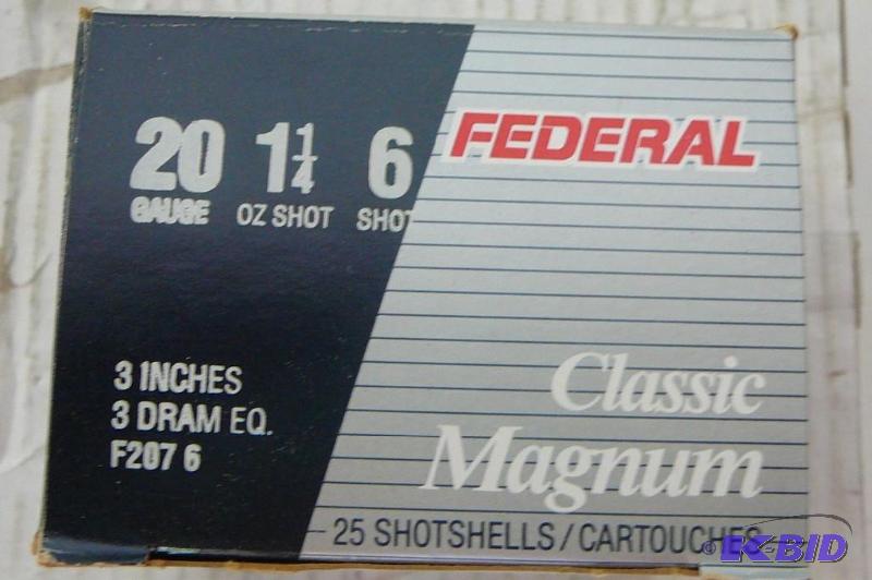 lot 44 image: Federal magnum 20GA&nbsp3inch ...