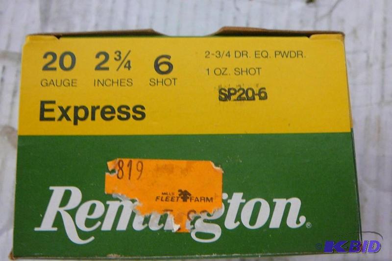 lot 46 image: Remington 20GA&nbsp2-34 1oz shot ...