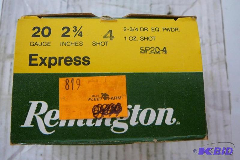 lot 49 image: Remington 20GA&nbsp2-34 1oz shot ...