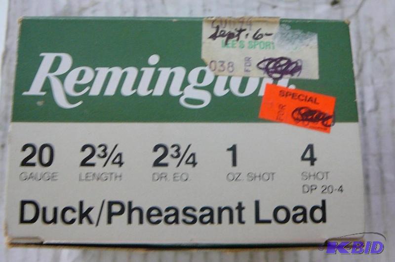 lot 50 image: Remington 20GA&nbsp2-34 1oz shot ...