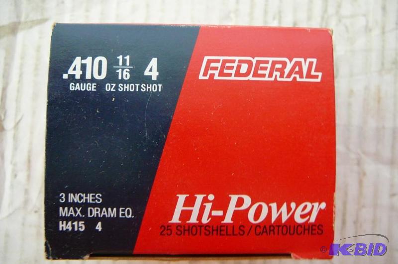 lot 51 image: Federal Hi-Power shot shells .410GA...