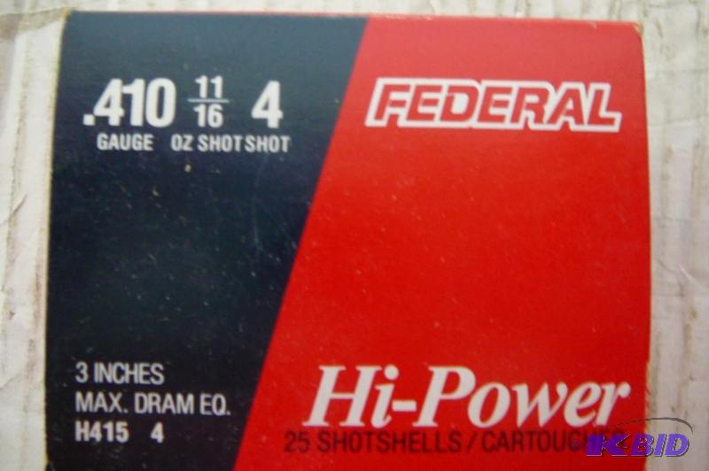 lot 52 image: Federal Hi-Power shot shells .410GA...