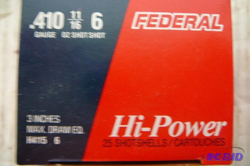 lot 53 image: Federal Hi-Power shot shells .410GA...
